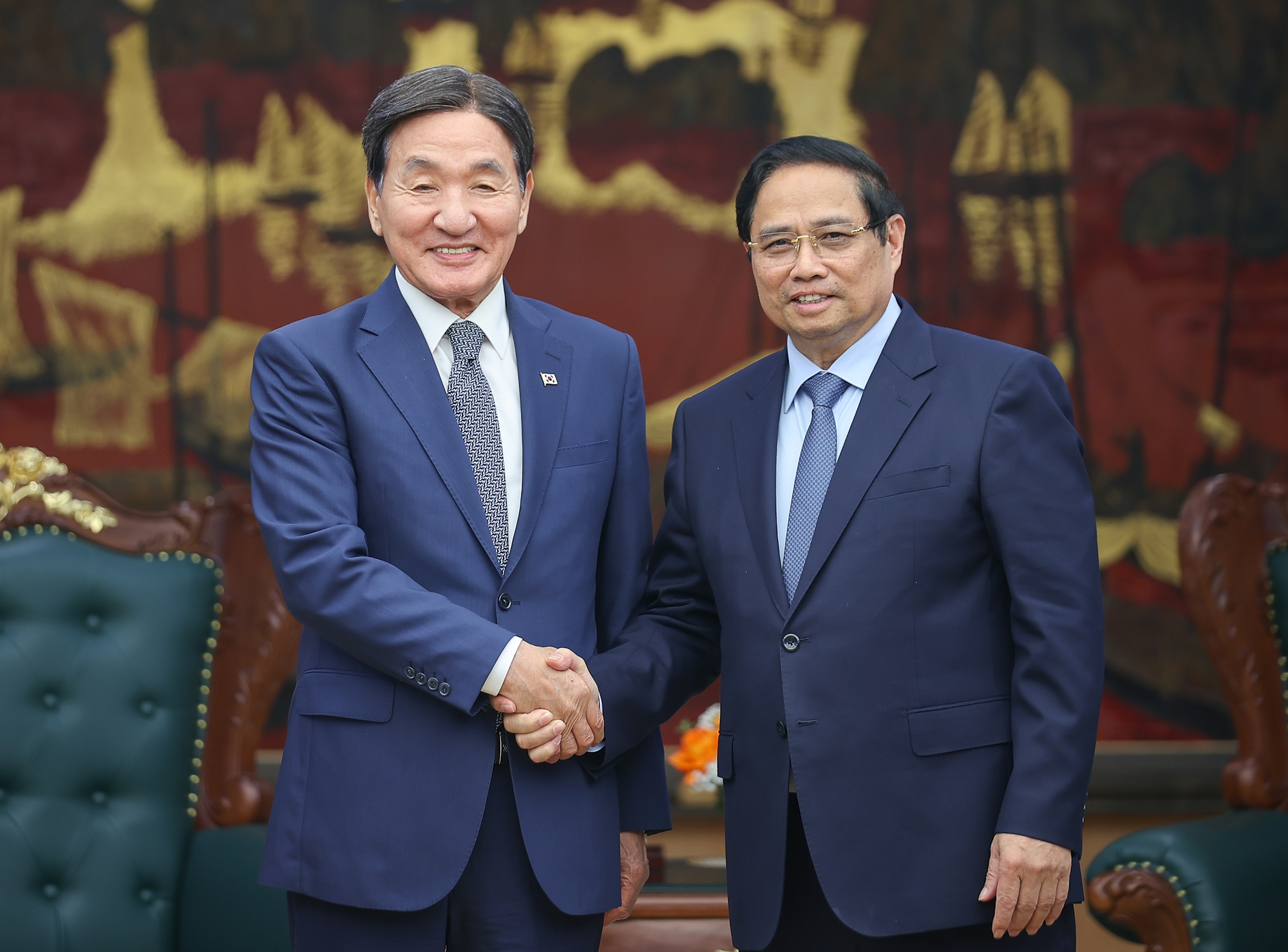 Thủ tướng Phạm Minh Chính tiếp Đặc phái viên của Tổng thống Hàn Quốc- Ảnh 1. Thủ tướng Phạm Minh Chính tiếp Đặc phái viên của Tổng thống Hàn Quốc- Ảnh 1.
