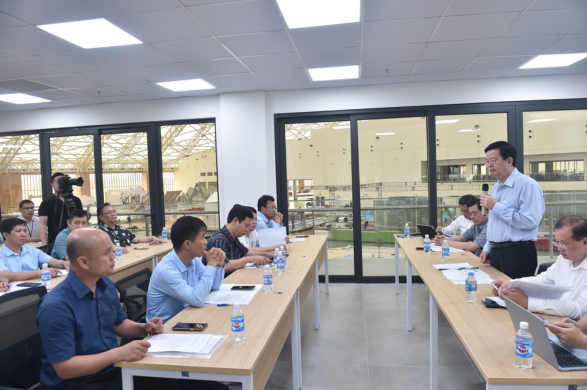 Tháo gỡ khó khăn trực tiếp tại công trường cho Triển lãm 80 năm Quốc khánh- Ảnh 3. Tháo gỡ khó khăn trực tiếp tại công trường cho Triển lãm 80 năm Quốc khánh- Ảnh 3.