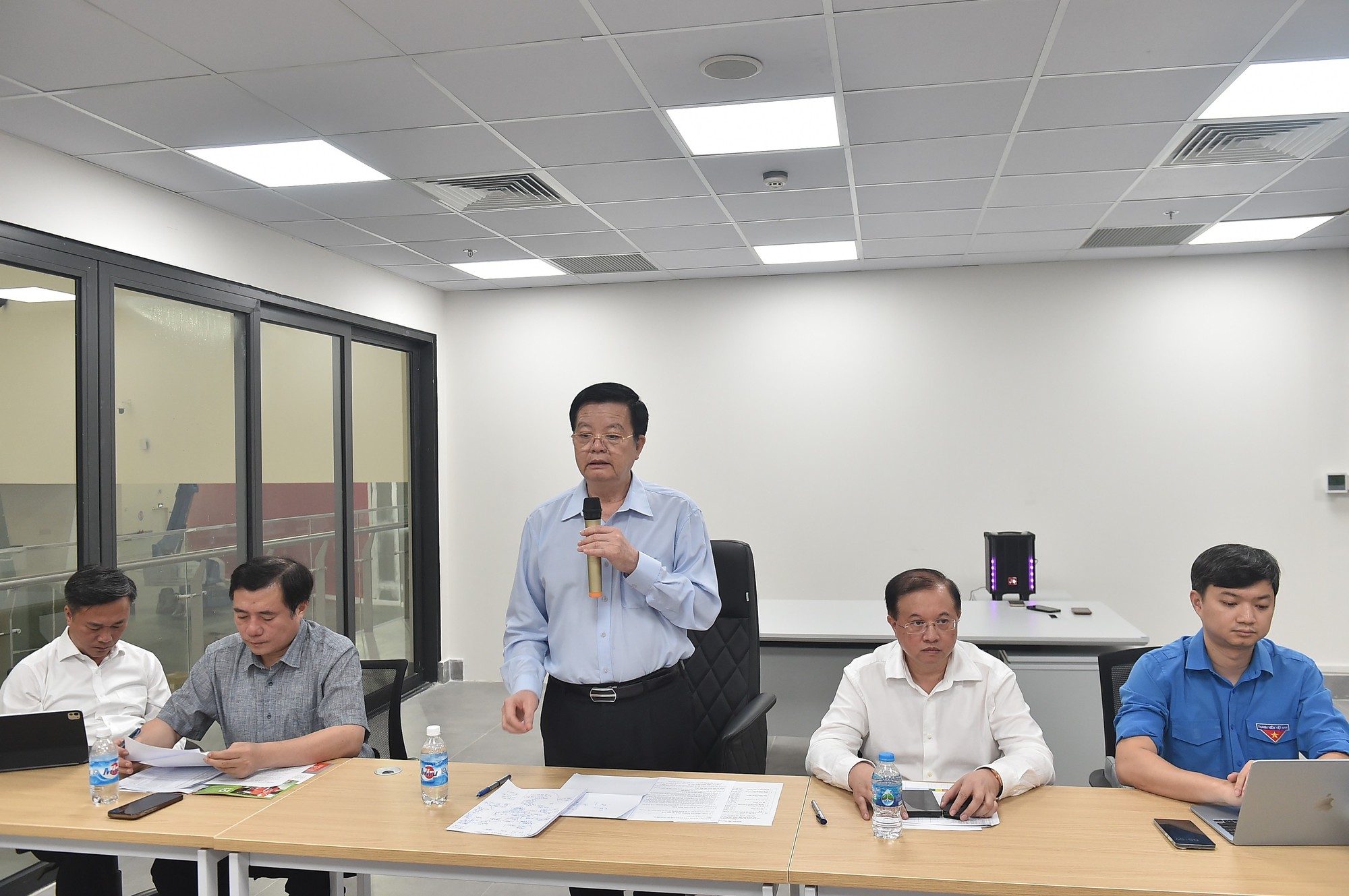 Tháo gỡ khó khăn trực tiếp tại công trường cho Triển lãm 80 năm Quốc khánh- Ảnh 1. Tháo gỡ khó khăn trực tiếp tại công trường cho Triển lãm 80 năm Quốc khánh- Ảnh 1.