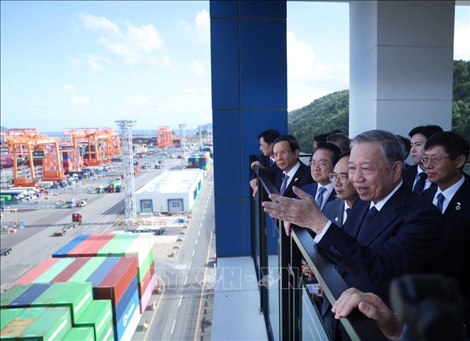 Tổng Bí thư Tô Lâm thăm cảng biển Busan (Hàn Quốc)- Ảnh 4.