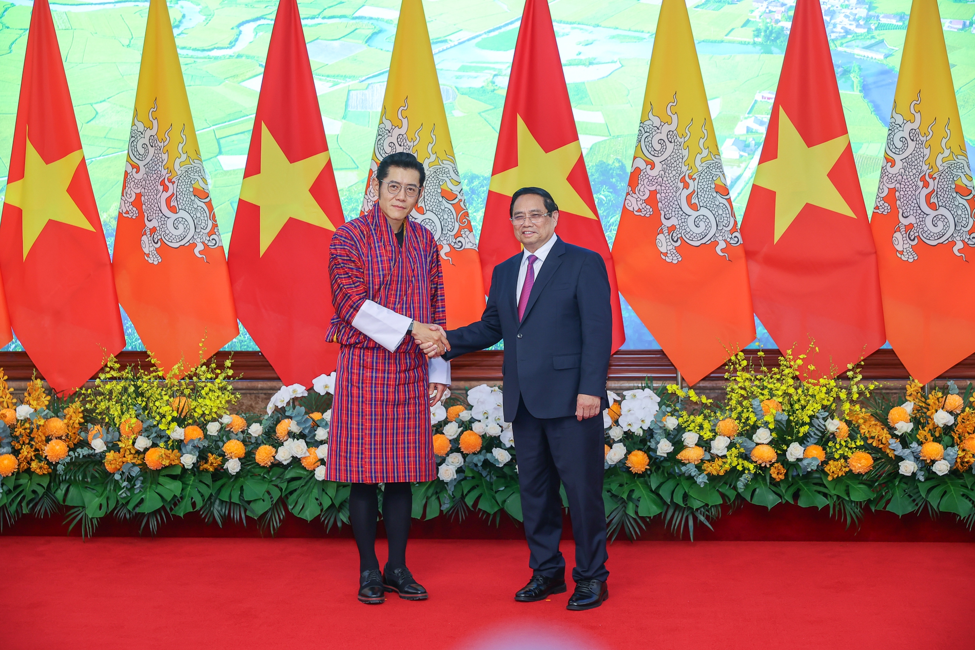 Thủ tướng Phạm Minh Chính hội kiến Quốc vương Bhutan- Ảnh 1. Thủ tướng Phạm Minh Chính hội kiến Quốc vương Bhutan- Ảnh 1.