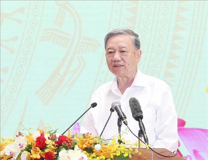 Tổng Bí thư Tô Lâm dự gặp mặt đại biểu Bộ Quốc phòng, Bộ Công an và Bộ Ngoại giao- Ảnh 2. Tổng Bí thư Tô Lâm dự gặp mặt đại biểu Bộ Quốc phòng, Bộ Công an và Bộ Ngoại giao- Ảnh 2.
