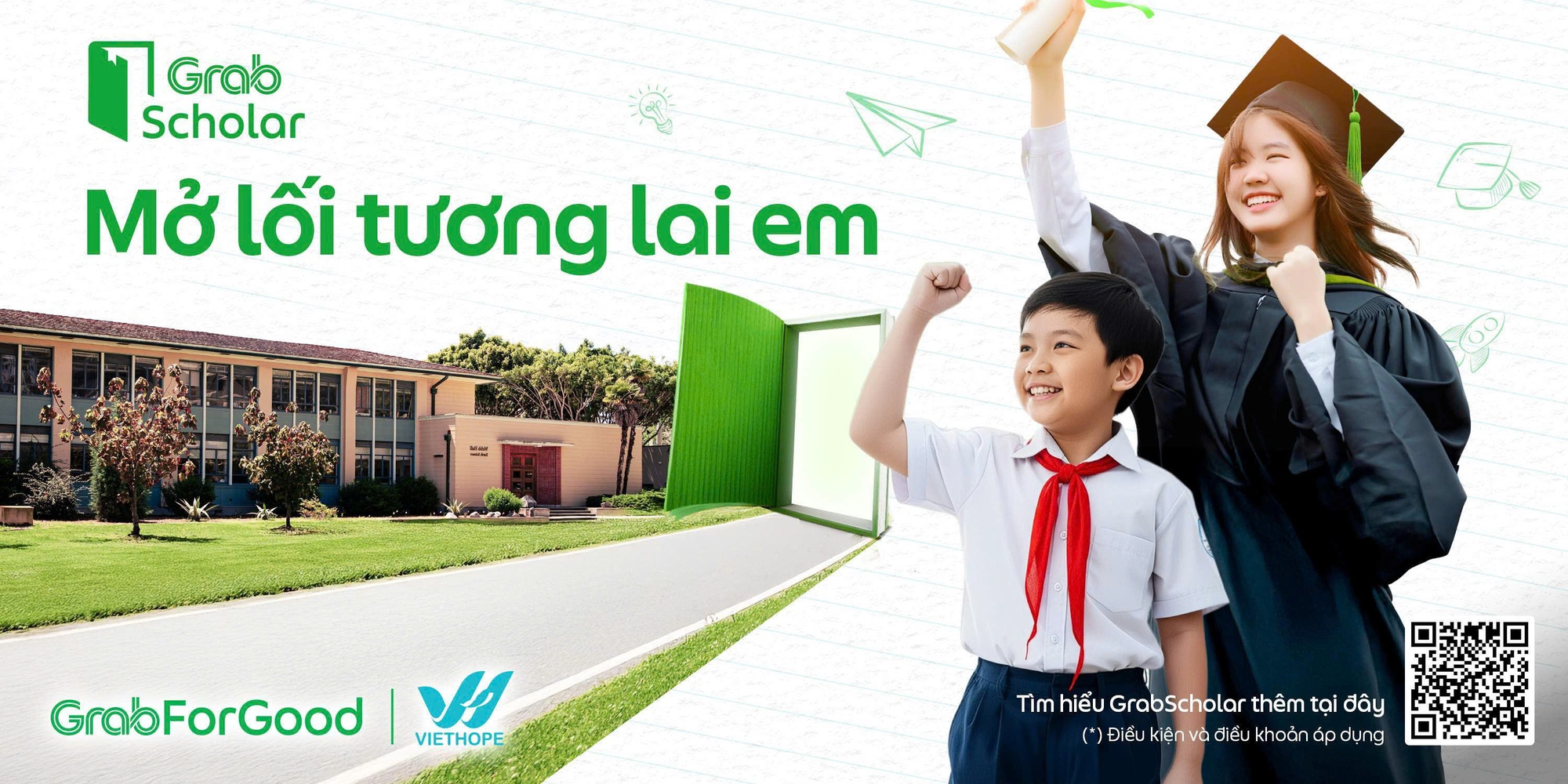 Grab dành 306 suất học bổng GrabScholar cho học sinh, sinh viên Việt Nam- Ảnh 1. Grab dành 306 suất học bổng GrabScholar cho học sinh, sinh viên Việt Nam- Ảnh 1.