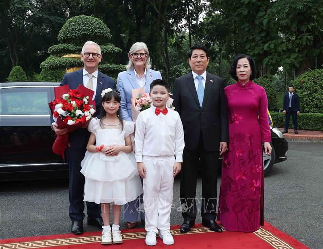 Chủ tịch nước Lương Cường chủ trì lễ đón cấp Nhà nước Toàn quyền Australia- Ảnh 1. Chủ tịch nước Lương Cường chủ trì lễ đón cấp Nhà nước Toàn quyền Australia- Ảnh 1.