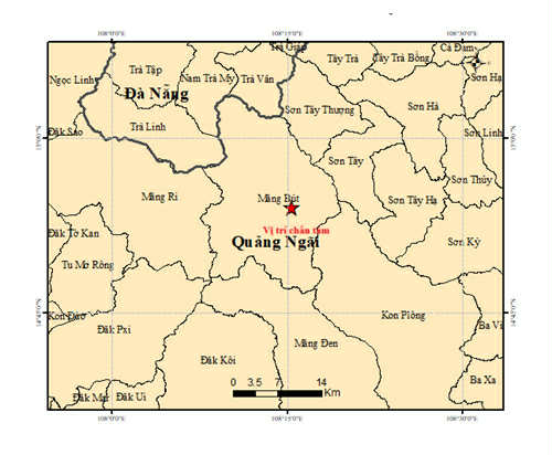 Động đất 4.5 độ tại xã Măng Bút, tỉnh Quảng Ngãi- Ảnh 1.