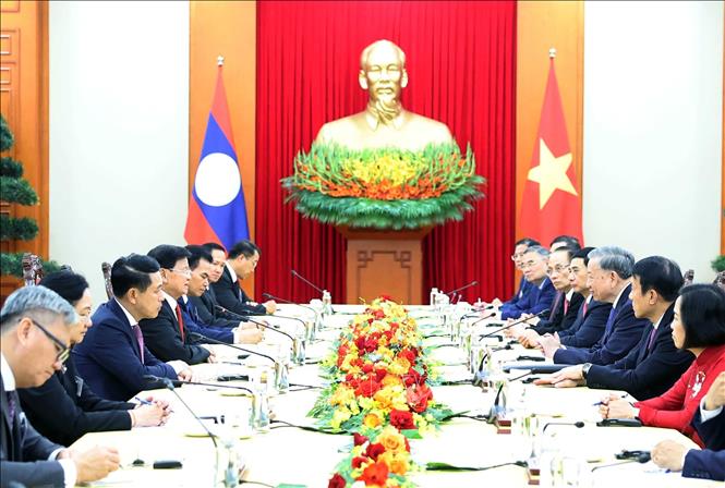 Tổng Bí thư Tô Lâm hội kiến Tổng Bí thư, Chủ tịch nước Lào Thongloun Sisoulith- Ảnh 2. Tổng Bí thư Tô Lâm hội kiến Tổng Bí thư, Chủ tịch nước Lào Thongloun Sisoulith- Ảnh 2.