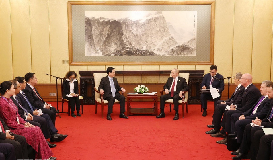 Chủ tịch nước Lương Cường hội kiến Tổng thống Nga Vladimir Putin- Ảnh 2. Chủ tịch nước Lương Cường hội kiến Tổng thống Nga Vladimir Putin- Ảnh 2.