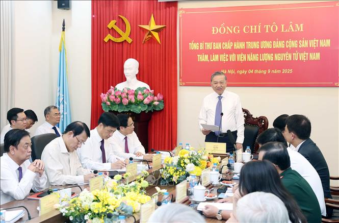 Tổng Bí thư Tô Lâm: Phát triển ứng dụng năng lượng nguyên tử phải là chiến lược lâu dài- Ảnh 1. Tổng Bí thư Tô Lâm: Phát triển ứng dụng năng lượng nguyên tử phải là chiến lược lâu dài- Ảnh 1.