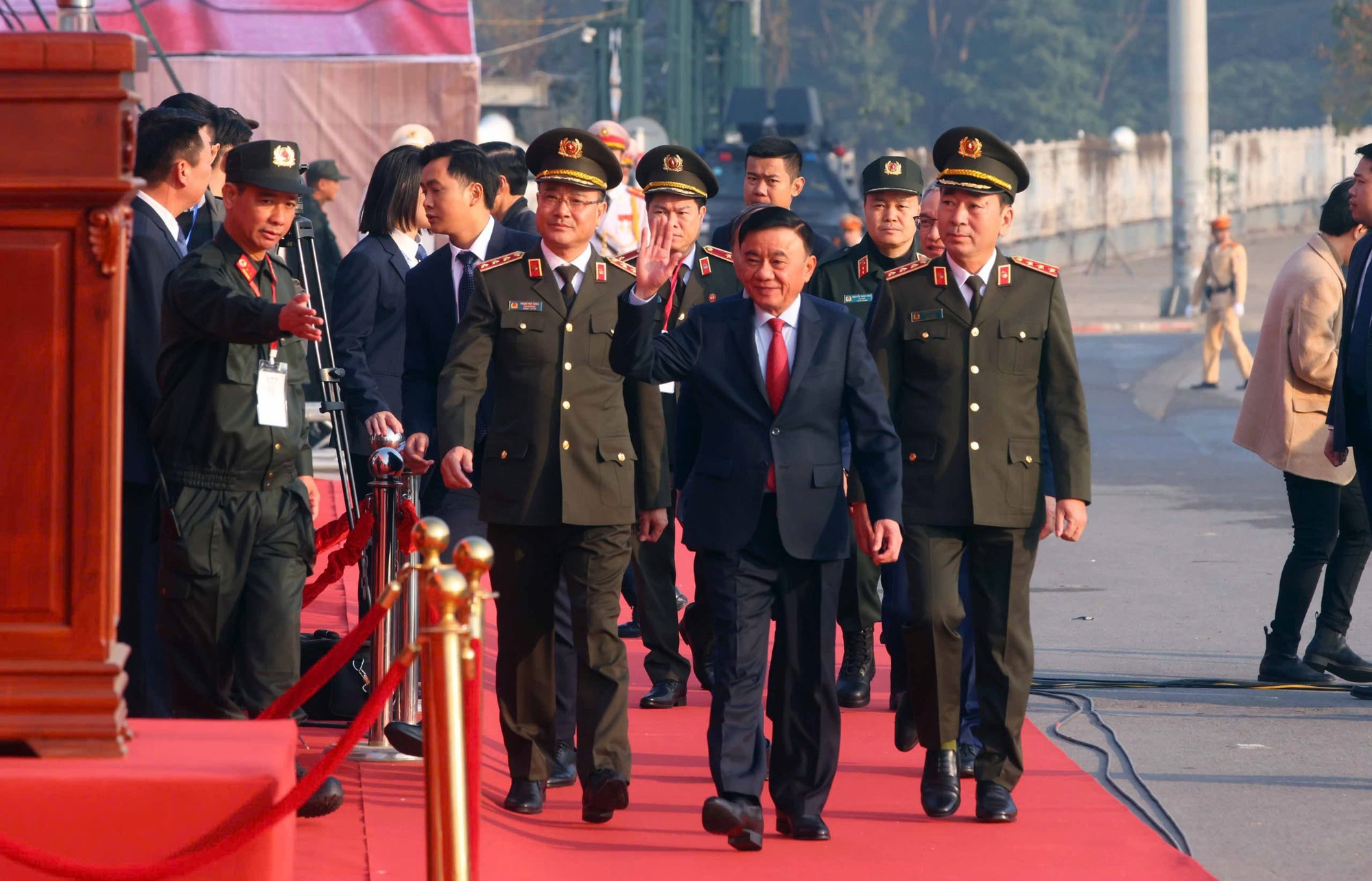 Bộ Công an tổ chức lễ xuất quân bảo đảm an ninh, trật tự Đại hội Đảng lần thứ XIV- Ảnh 1. Bộ Công an tổ chức lễ xuất quân bảo đảm an ninh, trật tự Đại hội Đảng lần thứ XIV- Ảnh 1.
