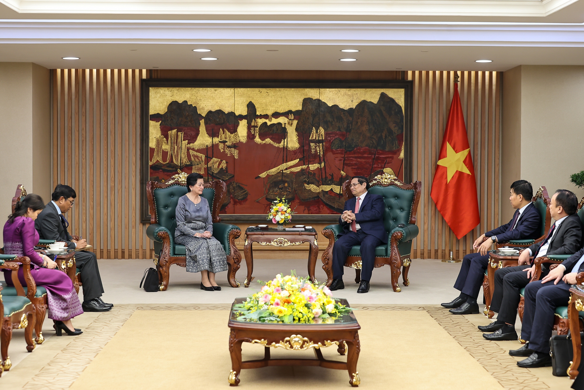 Thủ tướng Phạm Minh Chính tiếp Đại sứ Campuchia Chea Kimtha- Ảnh 3.