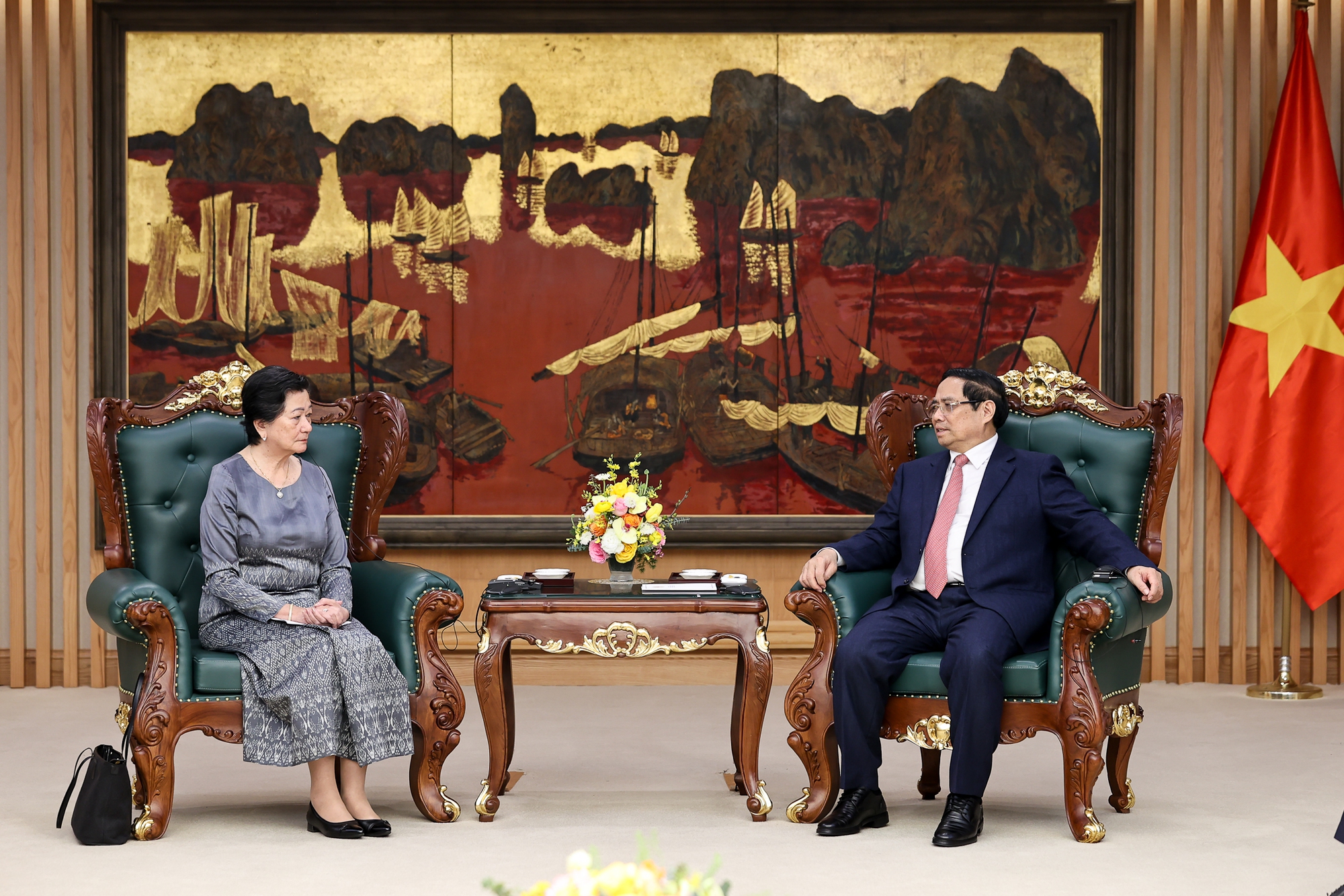 Thủ tướng Phạm Minh Chính tiếp Đại sứ Campuchia Chea Kimtha- Ảnh 2.