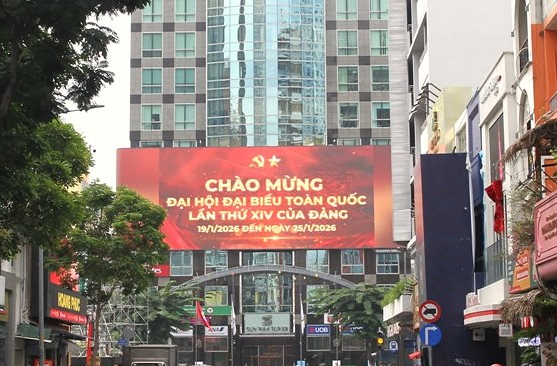 Rực rỡ cờ, hoa chào mừng Đại hội XIV của Đảng- Ảnh 3.