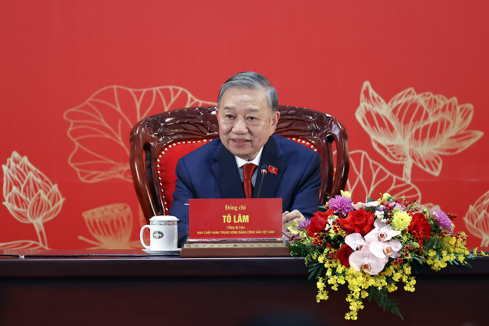 Tổng Bí thư Tô Lâm chủ trì Họp báo quốc tế thông báo kết quả Đại hội XIV của Đảng- Ảnh 1.