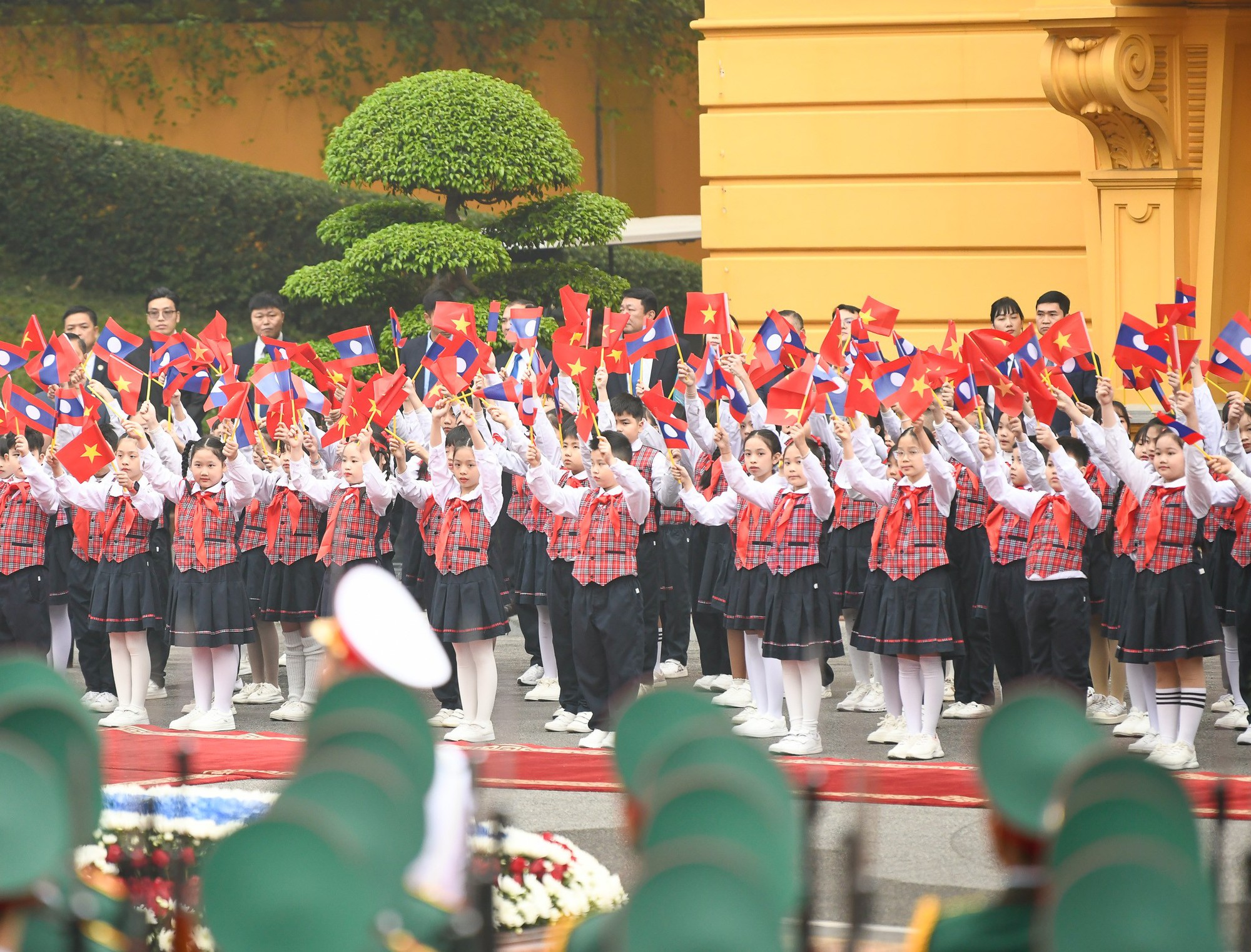 Tổng Bí thư Tô Lâm chủ trì Lễ đón Tổng Bí thư, Chủ tịch nước Lào Thongloun Sisoulith- Ảnh 4.