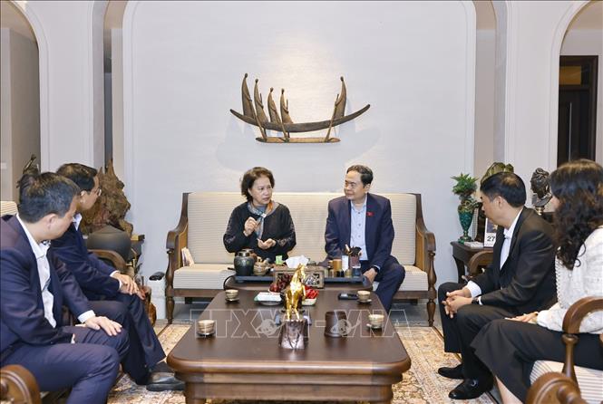 Chủ tịch Quốc hội Trần Thanh Mẫn thăm, tri ân nguyên lãnh đạo Đảng, Nhà nước- Ảnh 4.