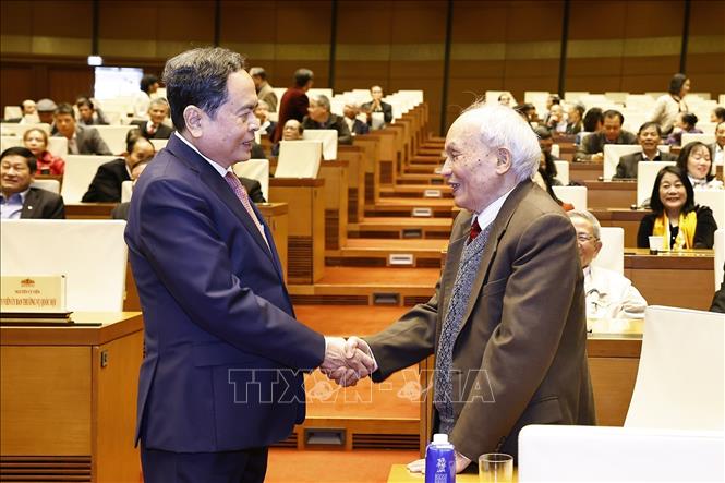 Chủ tịch Quốc hội Trần Thanh Mẫn gặp mặt nguyên lãnh đạo Quốc hội qua các thời kỳ- Ảnh 3. Chủ tịch Quốc hội Trần Thanh Mẫn gặp mặt nguyên lãnh đạo Quốc hội qua các thời kỳ- Ảnh 3.