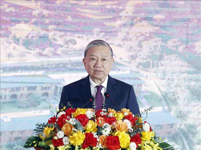 Tổng Bí thư Tô Lâm dự lễ khởi công xây trường học ở xã biên giới tỉnh Cao Bằng- Ảnh 2.