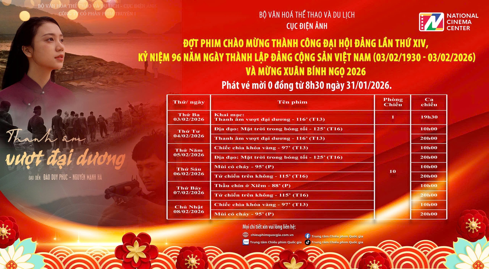 Chiếu miễn phí phim chào mừng thành công Đại hội Đảng lần thứ XIV- Ảnh 1.