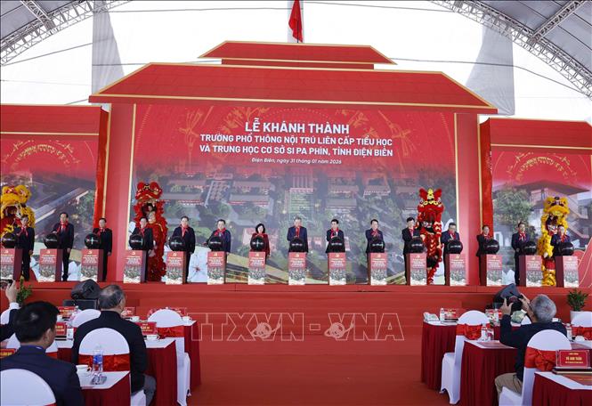Tổng Bí thư Tô Lâm dự lễ khánh thành trường phổ thông nội trú liên cấp tại Điện Biên- Ảnh 2.
