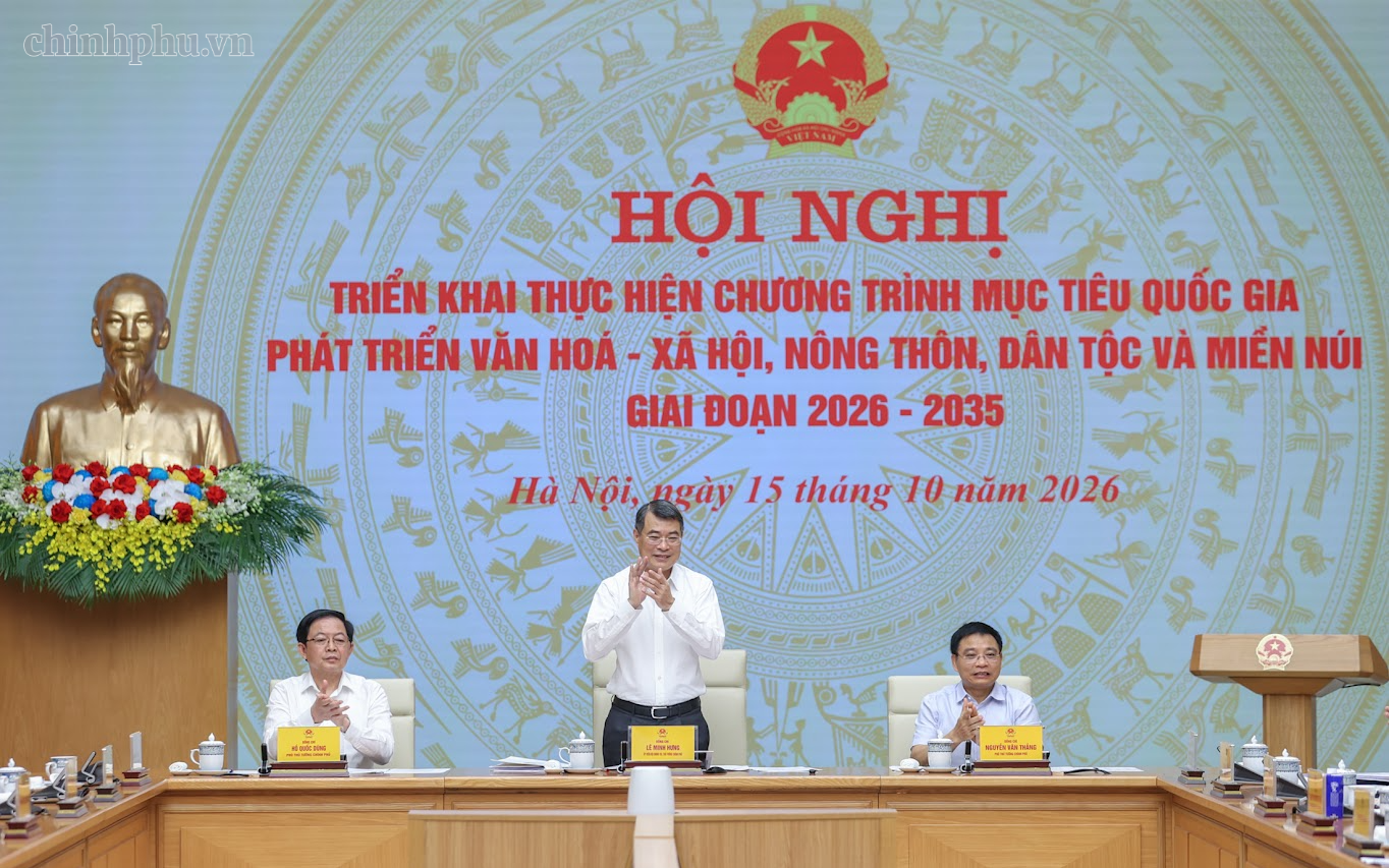 Thủ tướng Lê Minh Hưng chủ trì Hội nghị triển khai Chương trình mục tiêu quốc gia phát triển văn hóa - xã hội, nông thôn, dân tộc miền núi