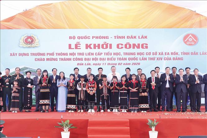Tổng Bí thư Tô Lâm dự khởi công trường phổ thông nội trú tại xã Ea Rốk (Đắk Lắk)- Ảnh 4.