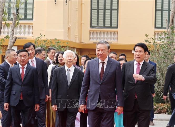 Tổng Bí thư Tô Lâm, Chủ tịch nước Lương Cường dự khánh thành công trình Trụ sở làm việc Cơ quan Chủ tịch nước- Ảnh 1.