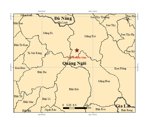 Quảng Ngãi xảy ra 7 trận động đất trong 2 ngày- Ảnh 1. Quảng Ngãi xảy ra 7 trận động đất trong 2 ngày- Ảnh 1.