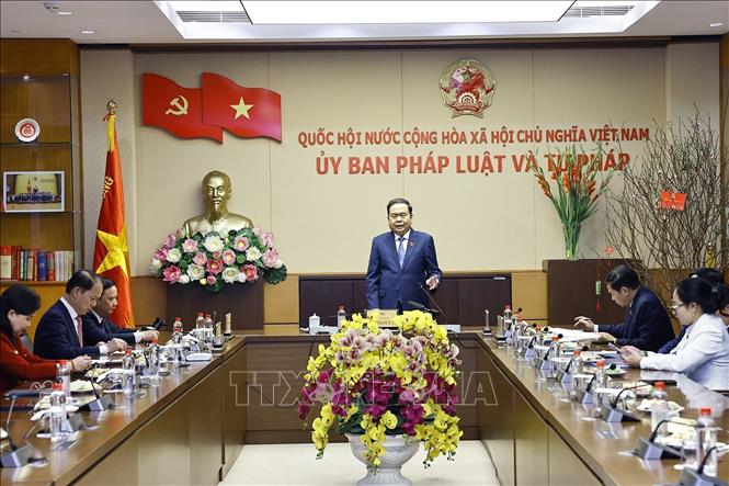 Chủ tịch Quốc hội Trần Thanh Mẫn làm việc với các cơ quan của Quốc hội- Ảnh 1.