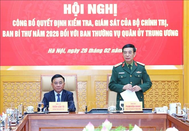 Hội nghị công bố quyết định kiểm tra, giám sát của Bộ Chính trị, Ban Bí thư đối với Ban Thường vụ Quân ủy Trung ương- Ảnh 3. Hội nghị công bố quyết định kiểm tra, giám sát của Bộ Chính trị, Ban Bí thư đối với Ban Thường vụ Quân ủy Trung ương- Ảnh 3.