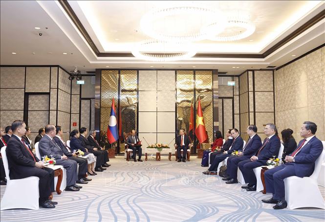 Tổng Bí thư Tô Lâm tiếp Chủ tịch Mặt trận Lào xây dựng đất nước