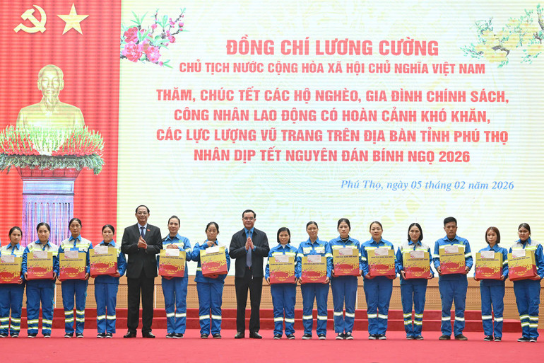 Chủ tịch nước Lương Cường: Chăm lo đời sống nhân dân, bảo đảm mọi người, mọi nhà đều được vui Xuân, đón Tết- Ảnh 2.