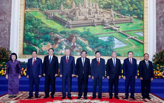 Tổng Bí thư Tô Lâm đồng chủ trì Cuộc gặp giữa Người đứng đầu ba Đảng Việt Nam - Campuchia - Lào