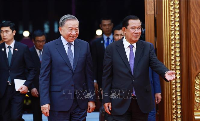 Quốc yến chào mừng Tổng Bí thư Tô Lâm thăm cấp Nhà nước tới Vương quốc Campuchia- Ảnh 2.