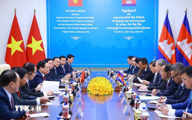 Thủ tướng Chính phủ Phạm Minh Chính hội kiến Thủ tướng Campuchia Hun Manet