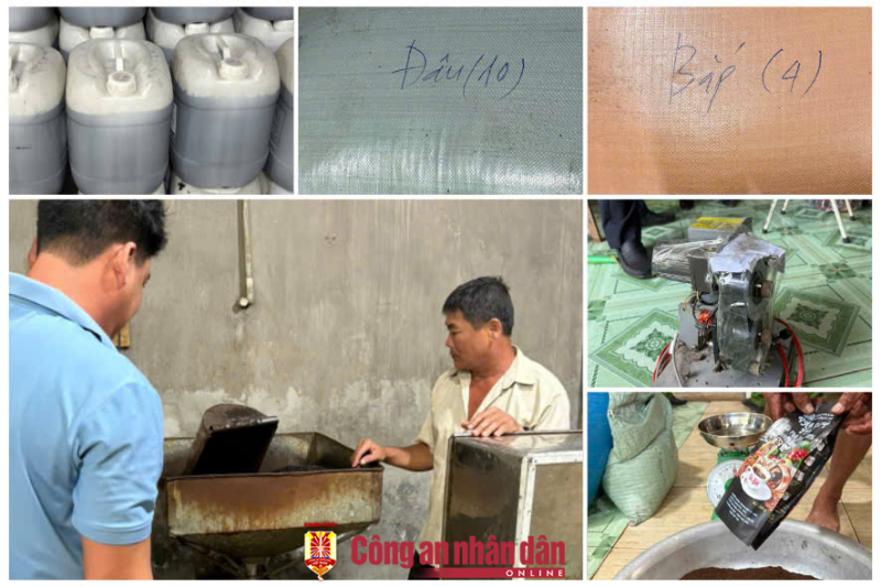 Triệt xóa đường dây sản xuất, buôn bán cà phê bột giả - Ảnh 2.