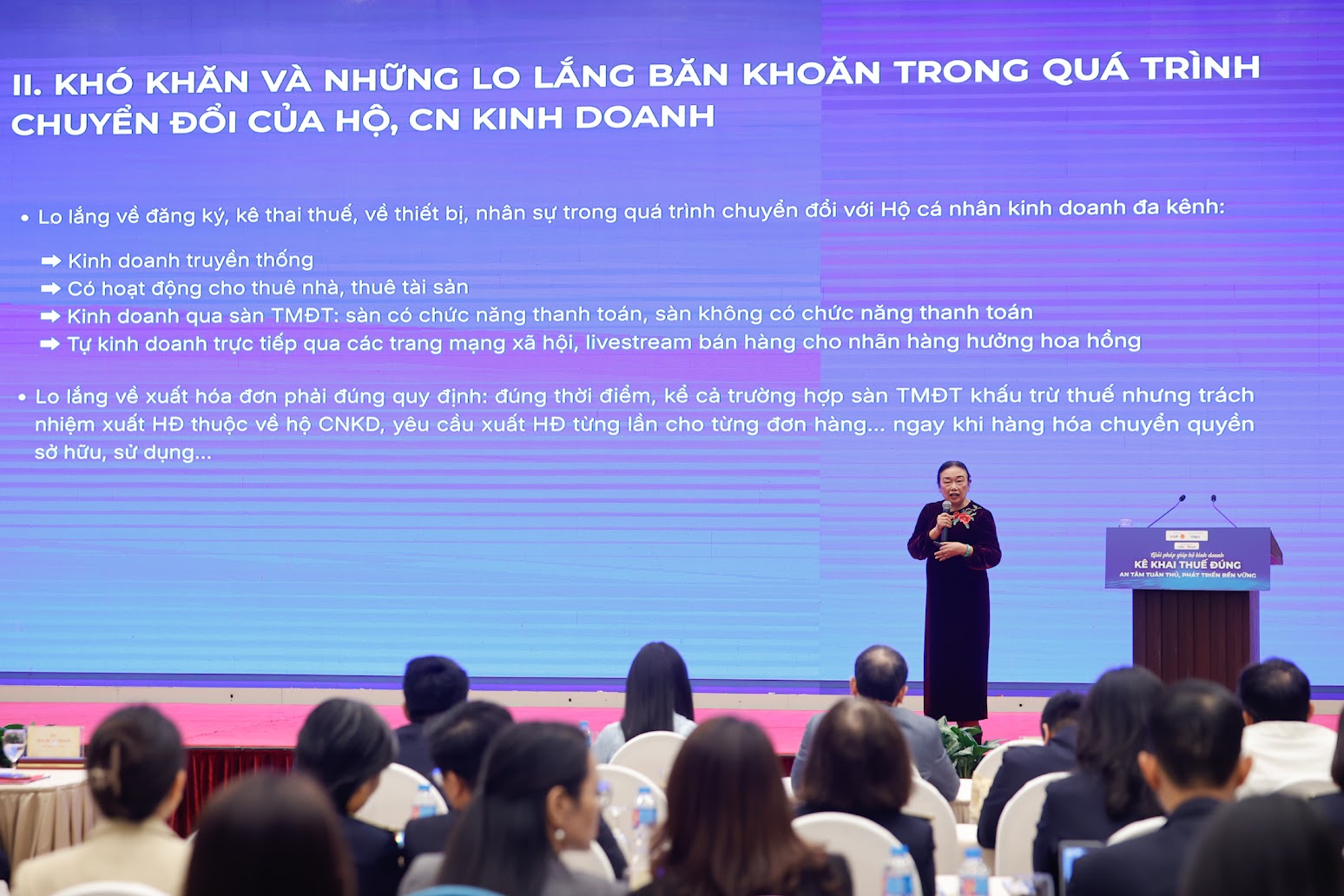 TRỰC TIẾP: Hội thảo 'Giải pháp giúp hộ kinh doanh kê khai thuế đúng, an tâm tuân thủ, phát triển bền vững'- Ảnh 9.
