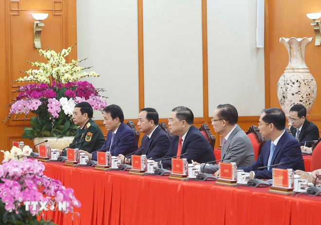 Tổng Bí thư tiếp các Bộ trưởng Trung Quốc nhân dịp Đối thoại chiến lược 3+3- Ảnh 2. Tổng Bí thư tiếp các Bộ trưởng Trung Quốc nhân dịp Đối thoại chiến lược 3+3- Ảnh 2.
