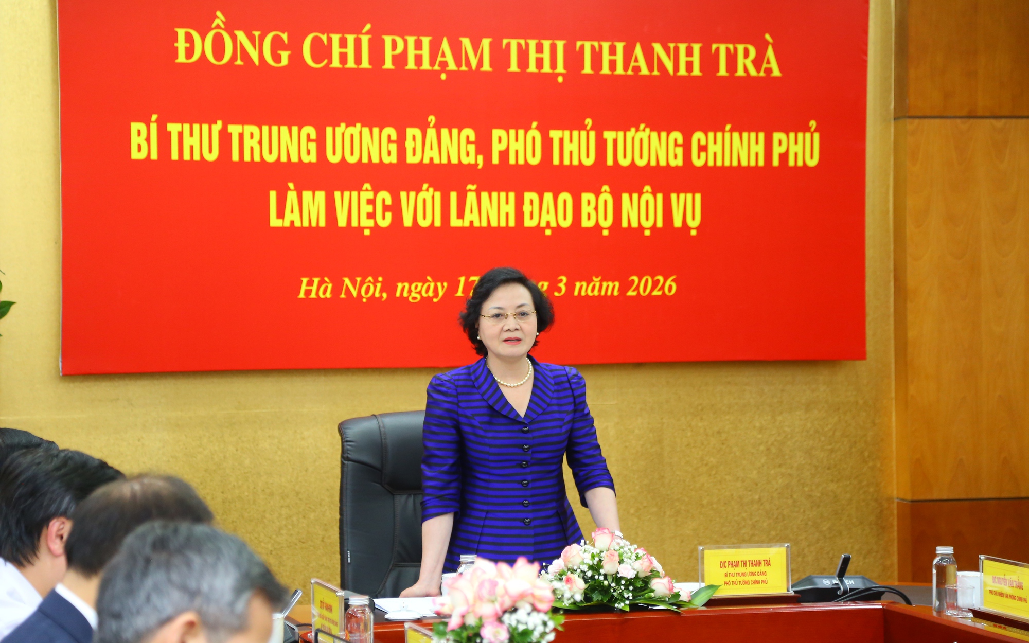 Phó Thủ tướng Phạm Thị Thanh Trà giao nhiệm vụ trọng tâm, cấp bách cho Bộ Nội vụ