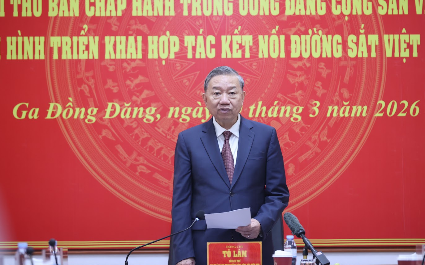 Tổng Bí thư Tô Lâm: Đường sắt kết nối Việt Nam - Trung Quốc phải là một đột phá chiến lược trong hợp tác kinh tế song phương