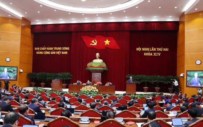 Thông cáo báo chí về ngày làm việc thứ hai Hội nghị Trung ương 2 khoá XIV