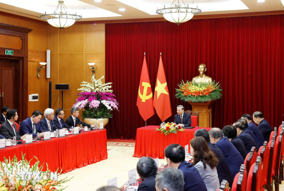 Tổng Bí thư Tô Lâm tiếp lãnh đạo một số tập đoàn quốc tế- Ảnh 3. Tổng Bí thư Tô Lâm tiếp lãnh đạo một số tập đoàn quốc tế- Ảnh 3.