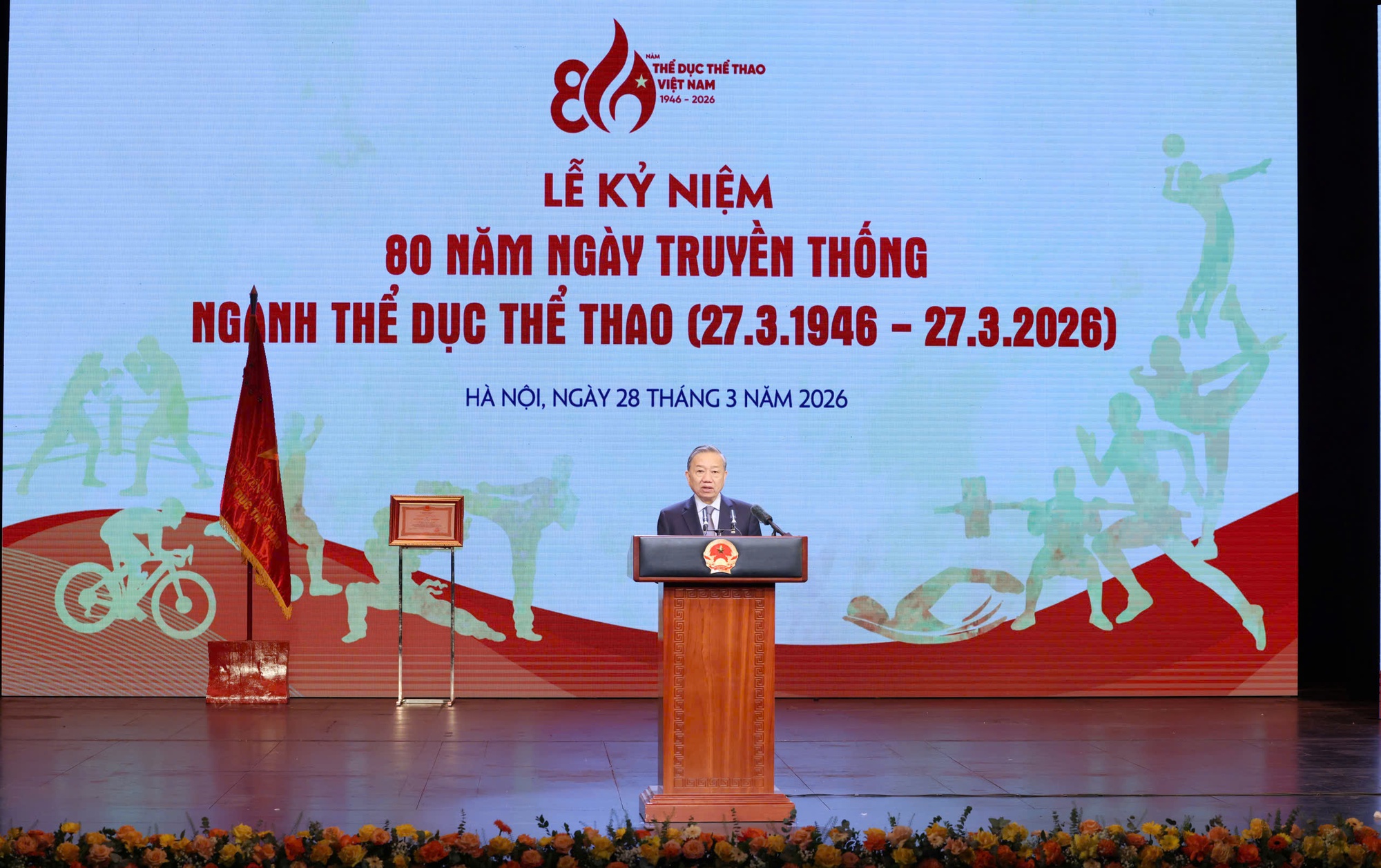 Phát biểu của Tổng Bí thư Tô Lâm tại Lễ kỷ niệm 80 năm Ngày truyền thống ngành Thể dục thể thao Việt Nam- Ảnh 2. Phát biểu của Tổng Bí thư Tô Lâm tại Lễ kỷ niệm 80 năm Ngày truyền thống ngành Thể dục thể thao Việt Nam- Ảnh 2.