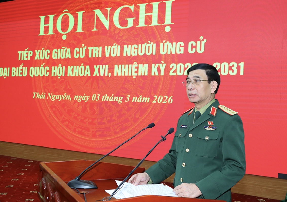 Đại tướng Phan Văn Giang tiếp xúc cử tri tại tỉnh Thái Nguyên- Ảnh 1.