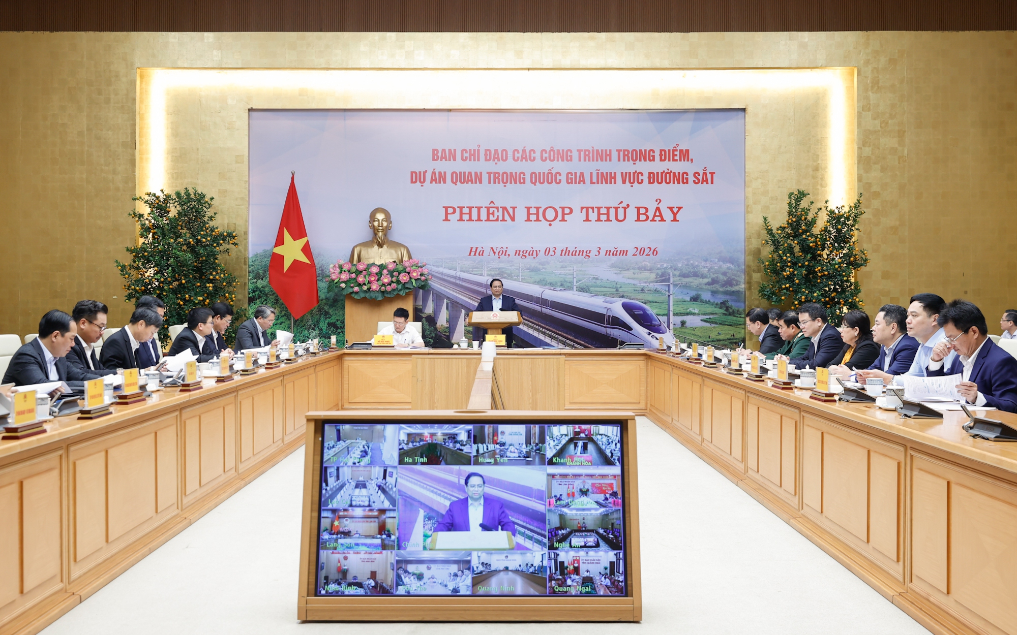 Thủ tướng chủ trì phiên họp thứ 7 của Ban Chỉ đạo các dự án đường sắt