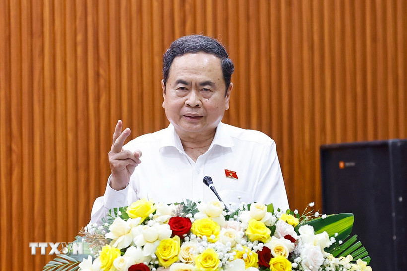 Chủ tịch Quốc hội Trần Thanh Mẫn dự Hội nghị tiếp xúc cử tri TPHCM- Ảnh 1.