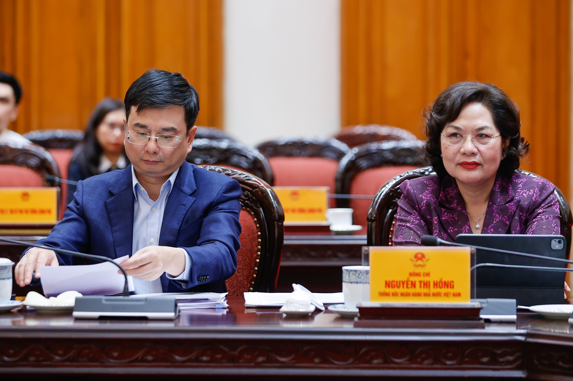 Thủ tướng Phạm Minh Chính chủ trì cuộc họp về điều hành chính sách tiền tệ, tài khóa- Ảnh 6.