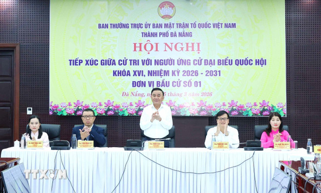 Thường trực Ban Bí thư dự hội nghị tiếp xúc giữa cử tri với người ứng cử Đại biểu Quốc hội- Ảnh 3.