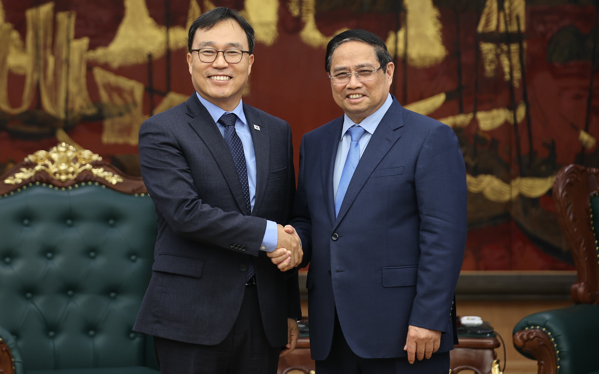 Thủ tướng Phạm Minh Chính tiếp Đại sứ Hàn Quốc