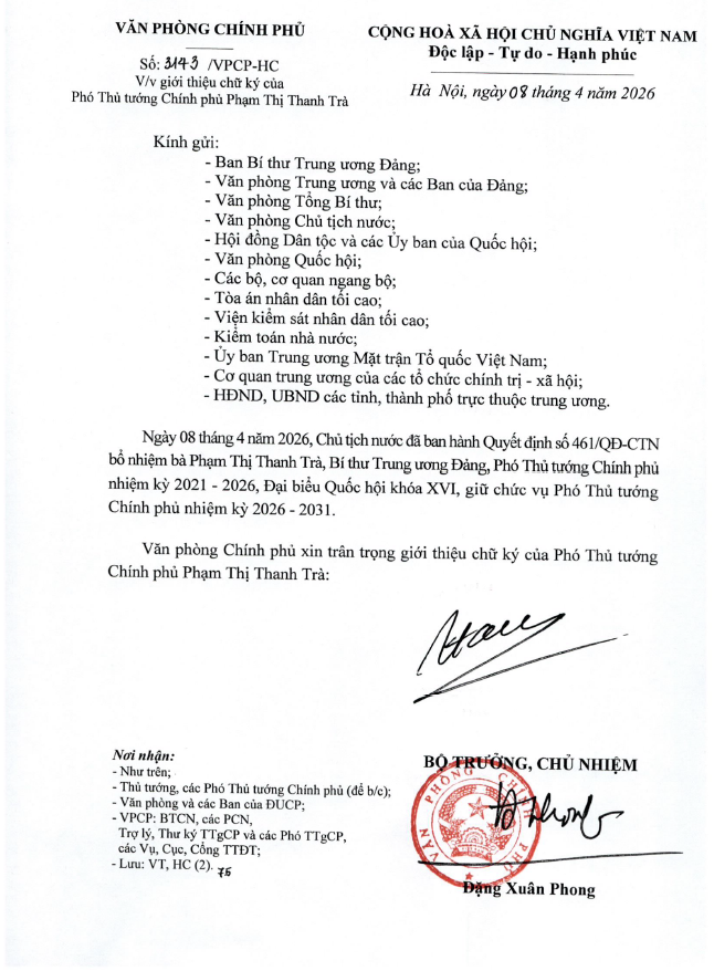 Giới thiệu chữ ký của Thủ tướng và các Phó Thủ tướng Chính phủ nhiệm kỳ 2026-2031- Ảnh 4.
