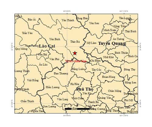 Xảy ra động đất 3.0 độ ở xã Thác Bà, tỉnh Lào Cai- Ảnh 1.